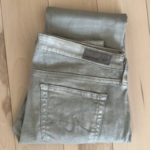 AG The Absolute Legging Metallic Jeans